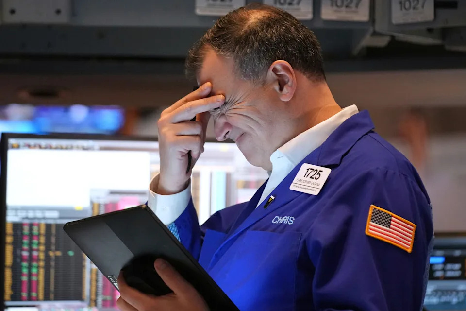 A triple whammy of weak economic data is hitting stocks today